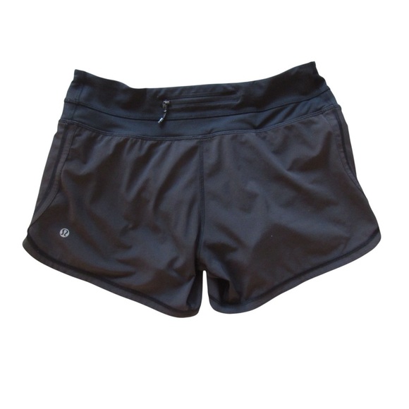 Lululemon Womens Black Athletic Shorts 6 Stretch Built In Lining Sweat Wicking - Picture 2 of 10